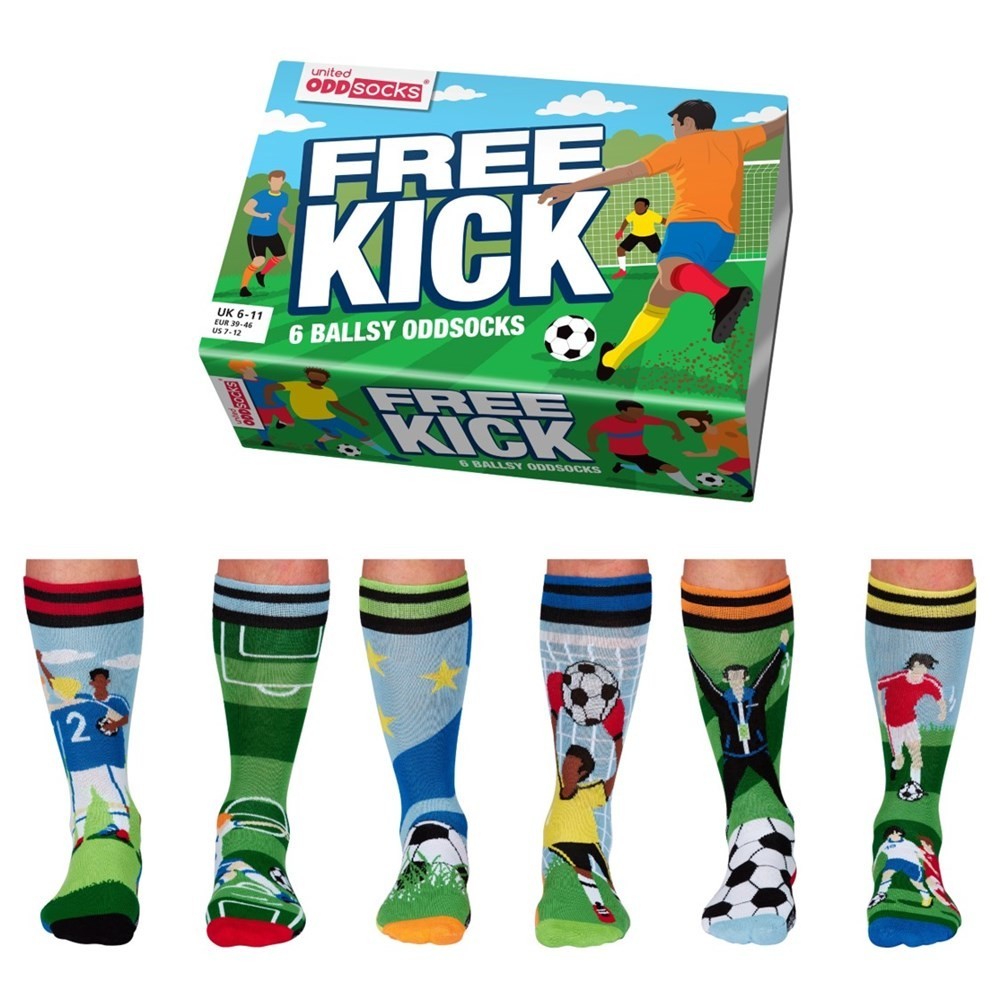 Mens Odd Socks Novelty Football Sport Funny United Oddsocks Free Kick 6-11