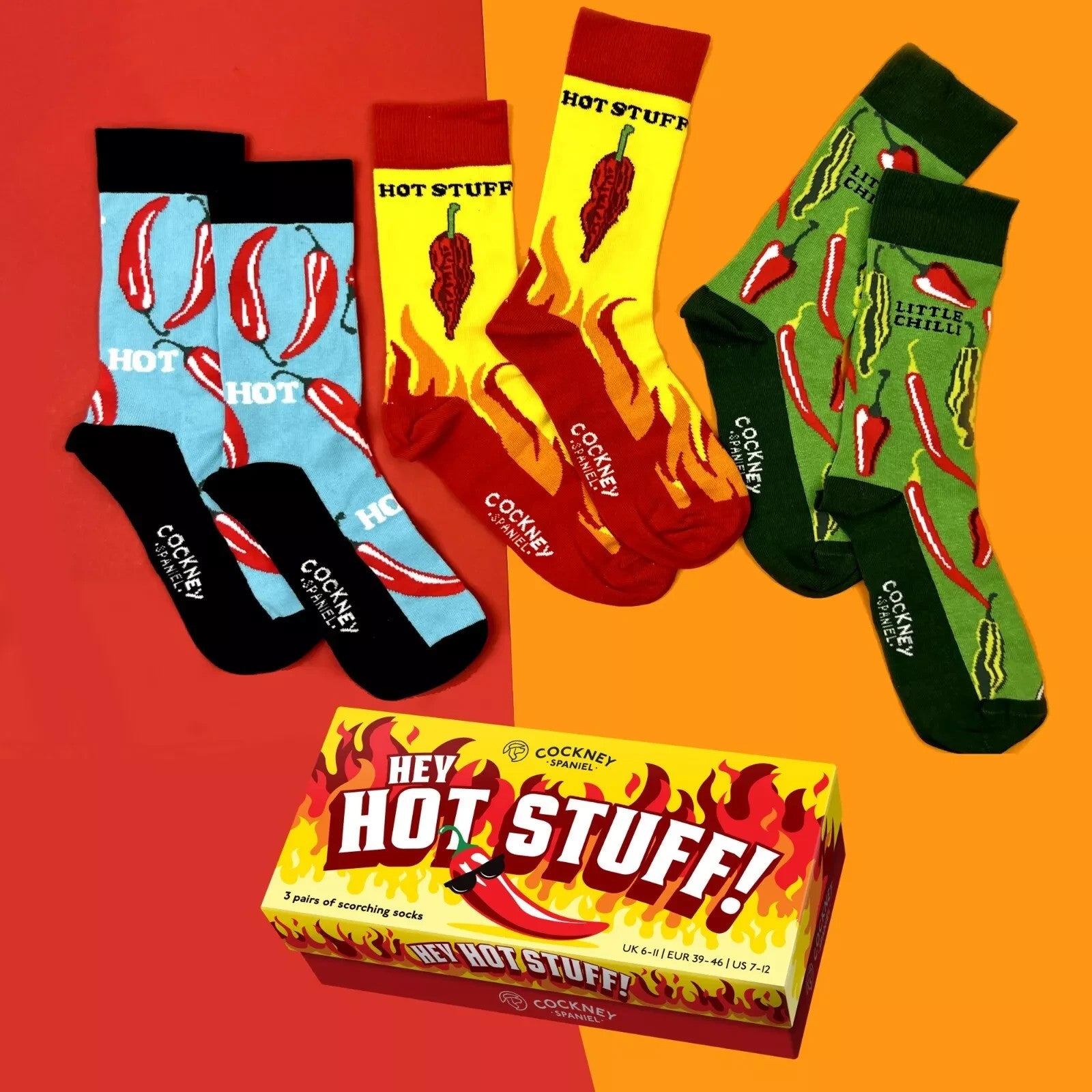 Cockney Spaniel HOT STUFF Socks