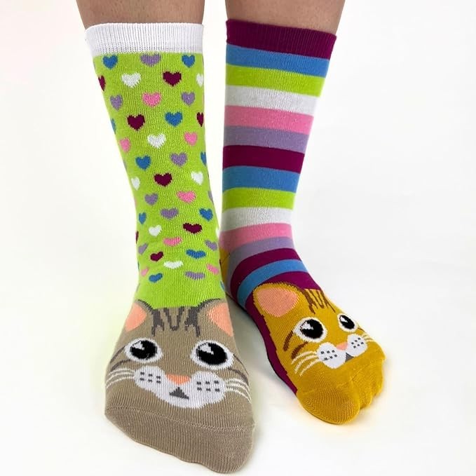 United ODDSOCKS Catwalk Size UK 4-8 Set Of 6 Women's Socks Kittens Odd Gift Idea
