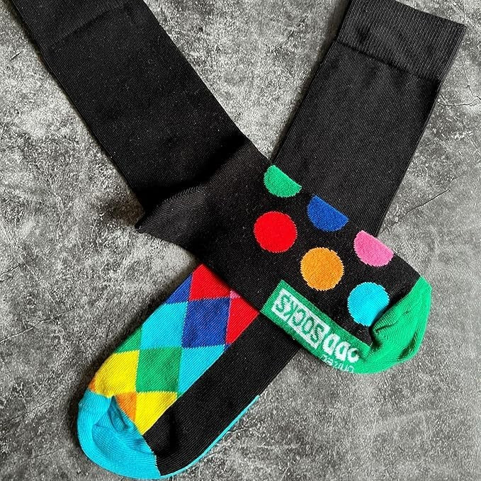 United Oddsocks The Sock Exchange Box of 6 Multicoloured Men Socks UK Size 6-11