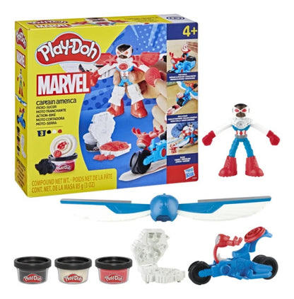 Play-Doh Marvel Captain America Moto-Slicer with 3 Tubs - Was £12 NOW £7.49