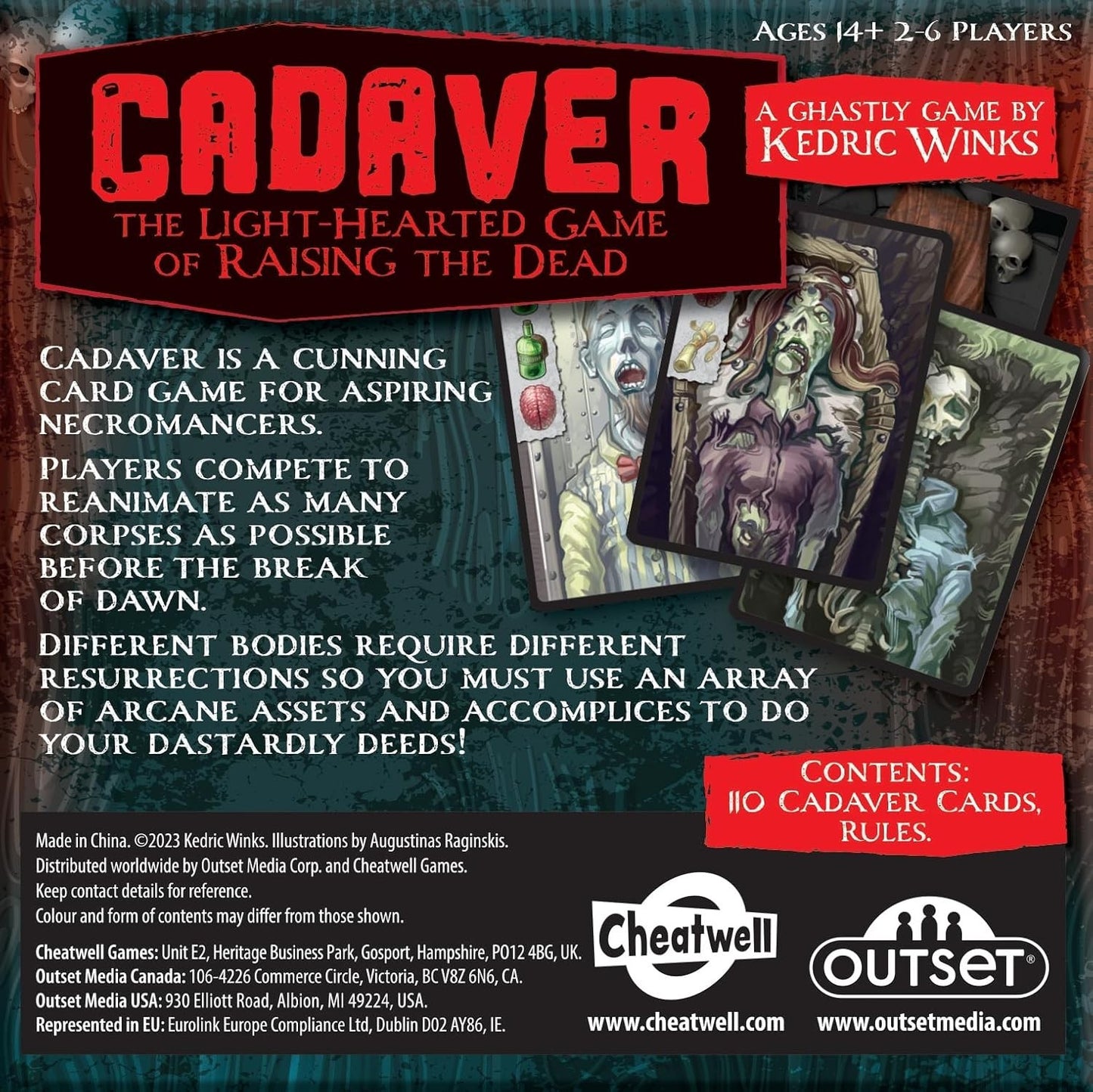 Cheatwell Games Cadaver Game The Light-Hearted Card Game Of Raising Dead
