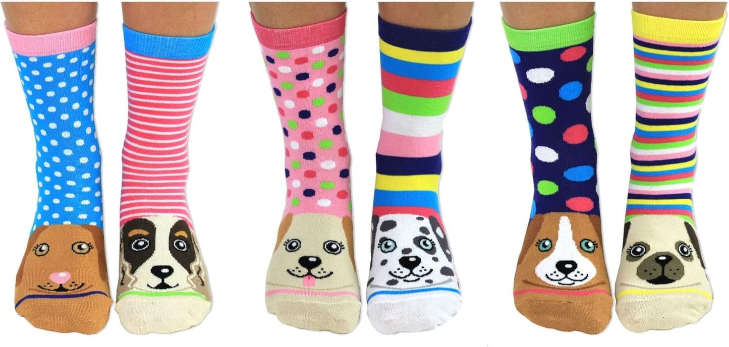 United Oddsocks Pawsome Odd socks Dog Puppy Women's Novelty UK 4- 8 Ideal Gift