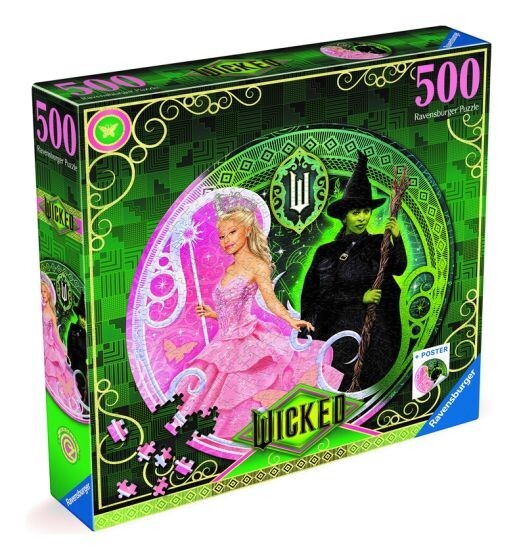 Wicked the Movie Circular 500 Piece Puzzle Glinda Elphaba -Was £14.99 NOW £8.99