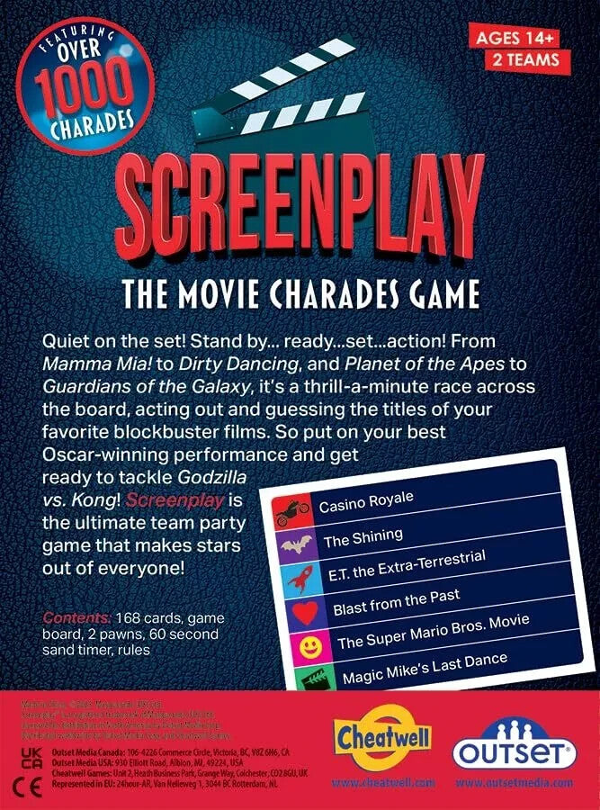 Outset Media Screenplay: The Movie Charades Game (NEW!)