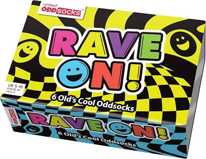 United Oddsocks Rave On Old's Cool Gift Boxed Socks Unique Christmas Gift Idea