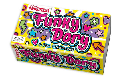 UNITED ODDSOCKS FUNKY DORY GOOD VIBES ODD SOCKS FOR GIRLS UK SIZE 12 -5.5
