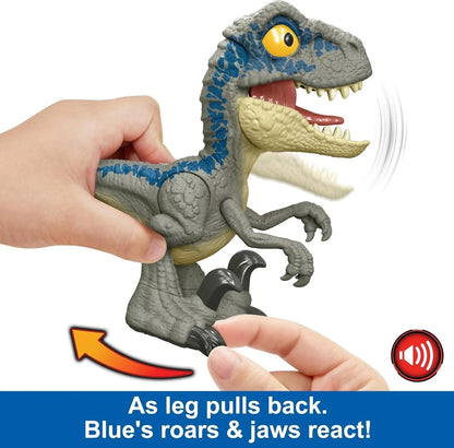 Mattel Jurassic World Mega Roar Velociraptor 'Blue' Sound & Stretchable Jaw