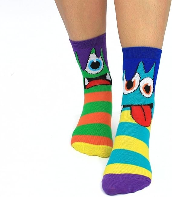 United Oddsocks The Mashers Six Monster Faced Odd Socks - Pack of 6