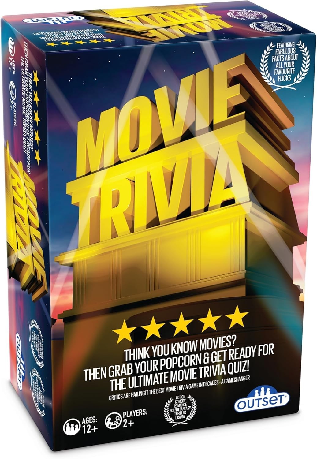 Outset Media Movie Trivia Quiz Game | 800 Movie Themed Quiz Questions