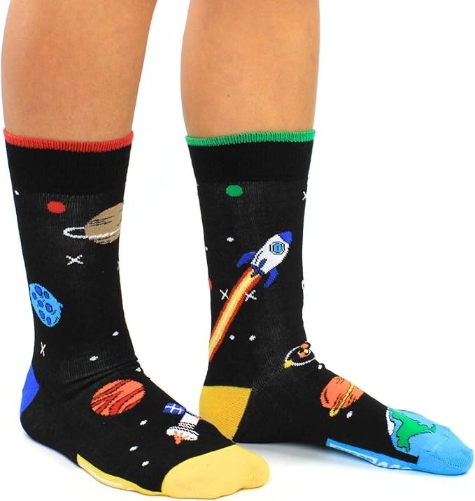 Sock Academy - SPACE EXPLORER 6-11 - 6 Odd Socks Gift Box United Oddsocks - UK 6