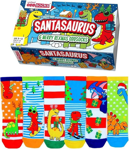 United Oddsocks - Pack of 6 Mix & Match Kids Socks, Novelty Socks for Kids 4-6 y