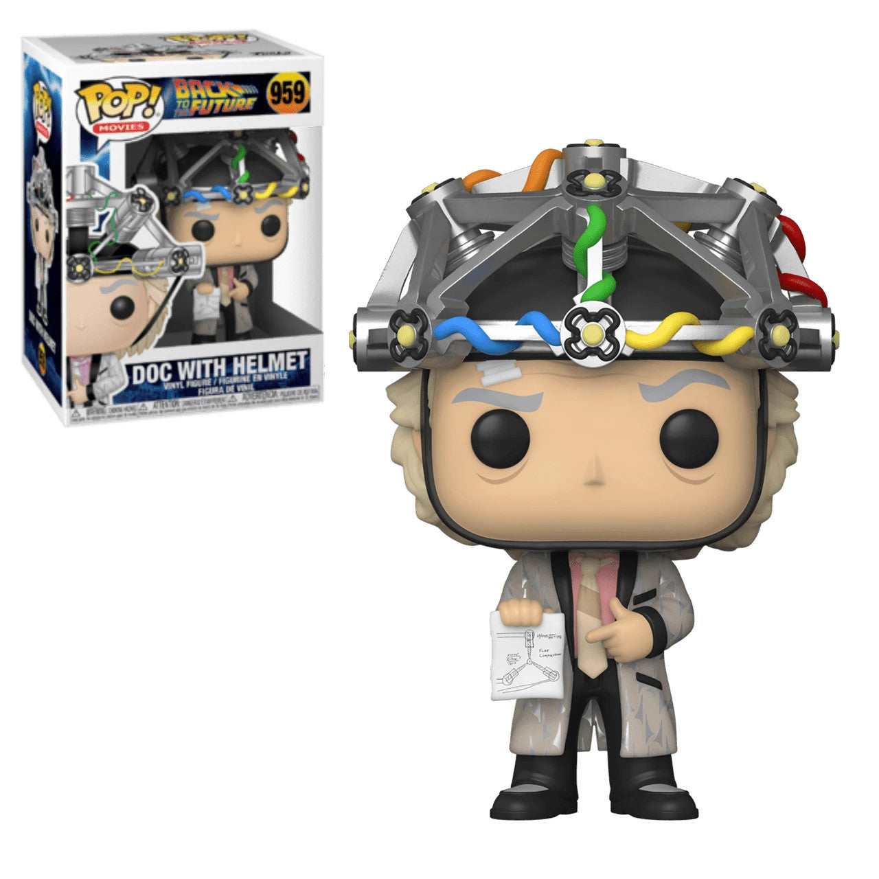 FUNKO POP! DOC With HELMET #959 Back to the Future Vinyl Figure