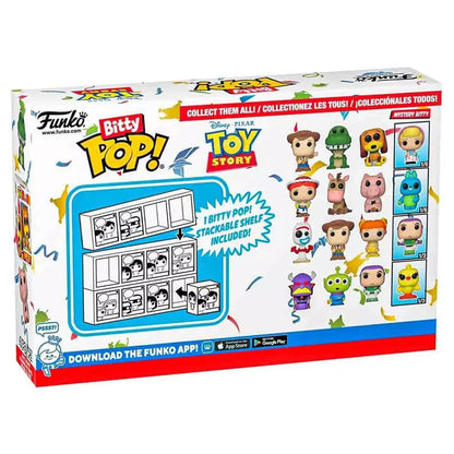Toy Story Bitty POP Funko Figures 4-Pack - Forky, Woody, Gabby Gabby & Mystery