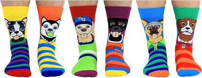 United Oddsocks Go Mutts Dog Themed Men's Socks Size 6-11 Christmas Gift Idea