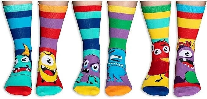 United Oddsocks Pup Stars 6 Oddly Coordinated Novelty Dog Kids Socks UK 12-5.5