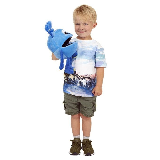 The Puppet Company Baby Monster Blue Hand Puppet with squeaker - NOW ONLY £