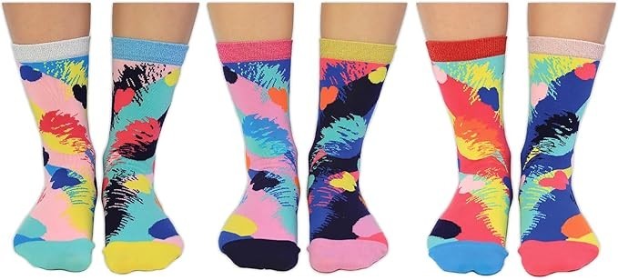 United Oddsocks Box Of 6 Ladies Odd Socks Women Happy Birthday To You UK 4-8