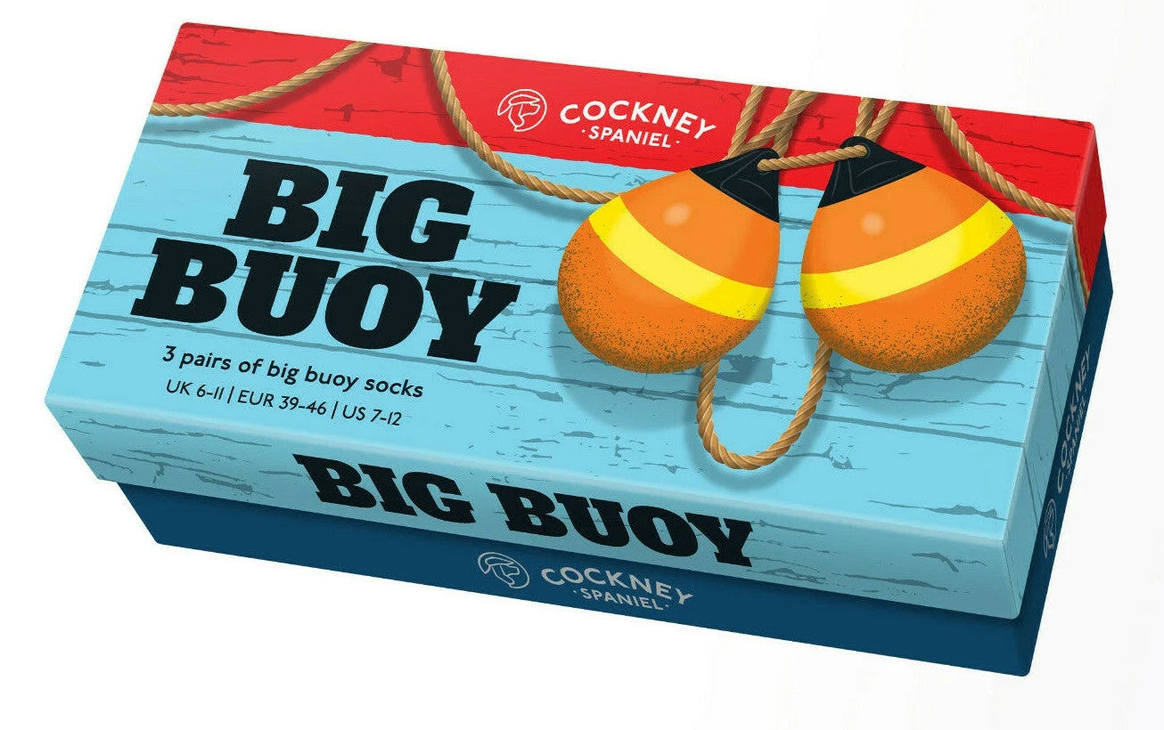 MENS NOVELTY SOCKS 3 PAIRS OF BIG BUOY SOCKS FOR MEN UK 6 - 11 GIFT BOXED
