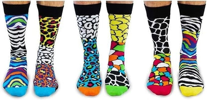 United Oddsocks You Animal - 6 Wild Mix & Match Novelty Socks for Men