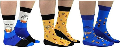 Cockney Spaniel - 3 Pairs of Whisky Men Socks in a Gift Box UK 6-11