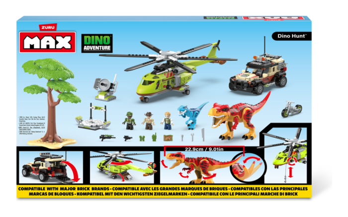 Max Build Dino Hunt Adventure Construction Set - ZURU - WAS £21.99 NOW £14.99