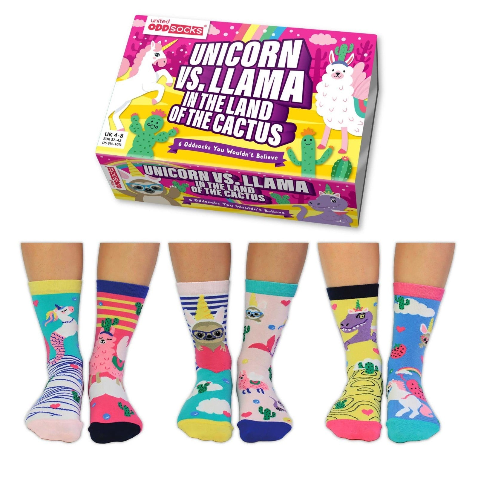 ODDSOCK LLAMA V UNICORN SOCKS