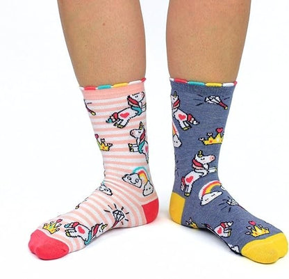 United Oddsocks Set Of 6 Colourful Mismatch Odd Unicorn Daze Socks UK 12 - 5.5