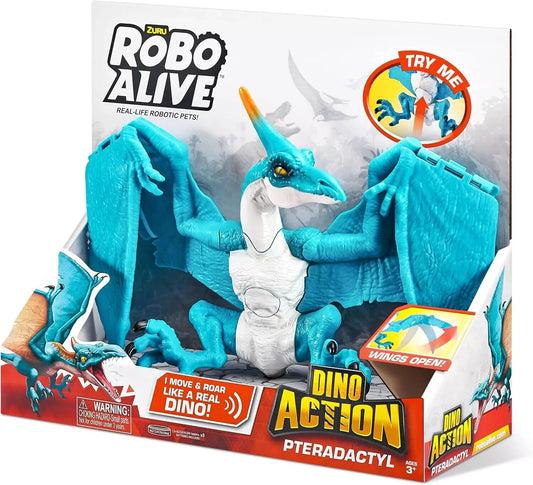 Robo Alive Dino Action Pterodactyl Ages 3+ Roars & Moves WAS £10.59 NOW £9.49