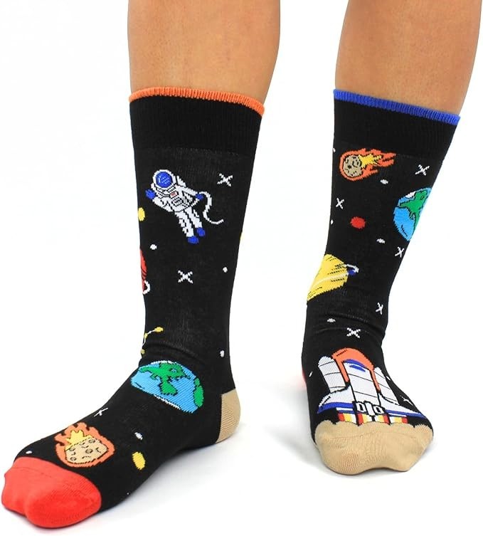 Sock Academy - SPACE EXPLORER 6-11 - 6 Odd Socks Gift Box United Oddsocks - UK 6