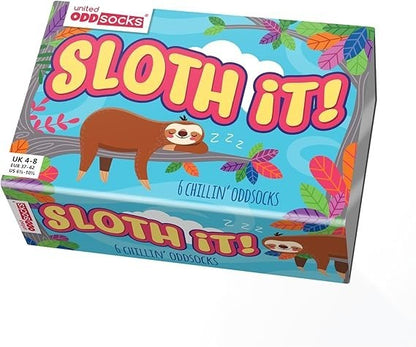 United Oddsocks Sleepy Sloth Inspired Socks - UK 4-8 -Womens Christmas Gift Idea