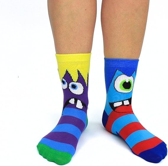 United Oddsocks The Mashers Six Monster Faced Odd Socks - Pack of 6