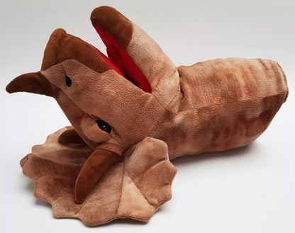 The Puppet Company Large Dino Head Triceratops Soft Plush Dinosaur Head (NEW!)