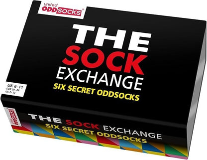 United Oddsocks The Sock Exchange Box of 6 Multicoloured Men Socks UK Size 6-11