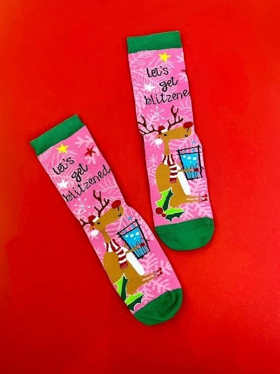 COCKNEY SPANIEL LET'S GET BLITZENED SOCKS