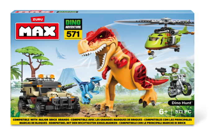 Max Build Dino Hunt Adventure Construction Set - ZURU - WAS £21.99 NOW £14.99