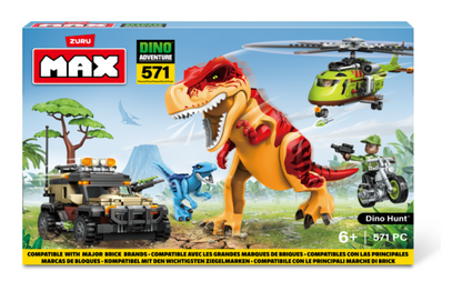 Max Build Dino Hunt Adventure Construction Set - ZURU - WAS £21.99 NOW £14.99