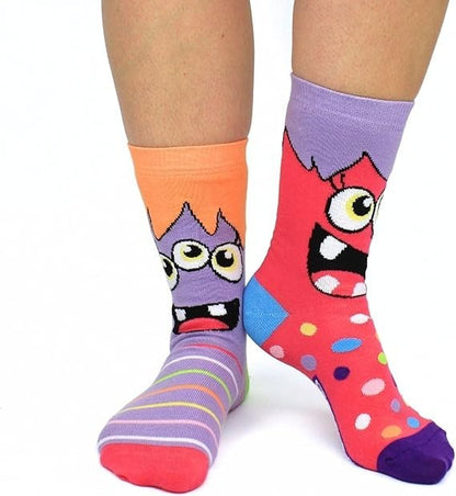United Oddsocks Miss Mashers Mismatched Set Of 6 Girls UK 12-5.5 Odd Socks Gift