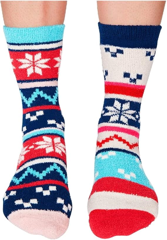 United Oddsocks Cosy Toes Socks One Pair - Snow for Ladies UK 4-8