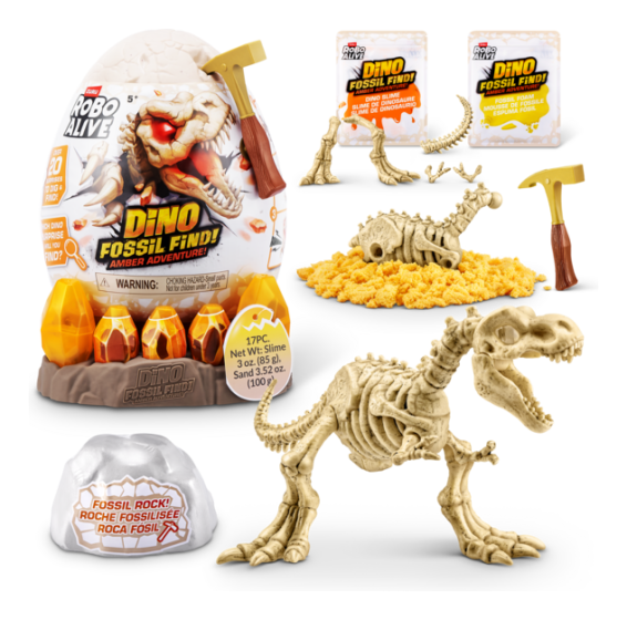 Robo Alive Dino Fossil Find S1 Amber Adventure