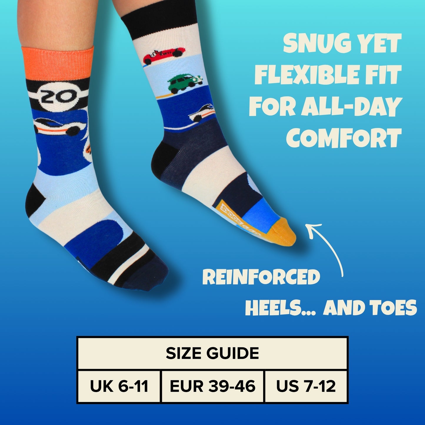 United Oddsocks Classic Petrol Heads Odd Socks Gift Box - Mens Size 6-11