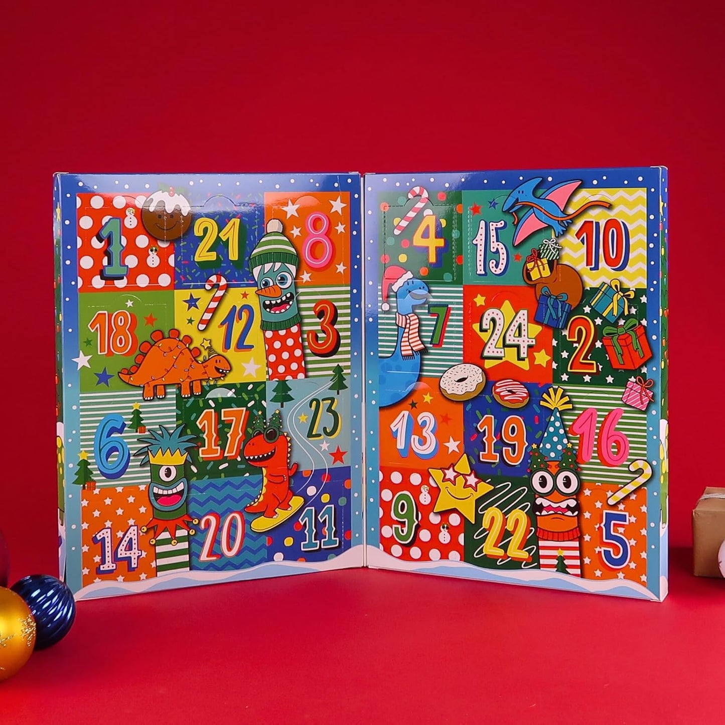 United Oddsocks 24 Days Kids Christmas Advent Calendar Box 24 Socks
