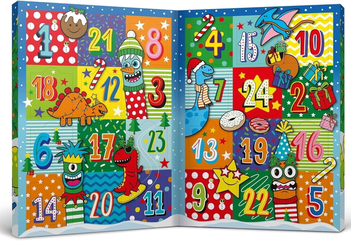 United Oddsocks 24 Days Kids Christmas Advent Calendar Box 24 Socks
