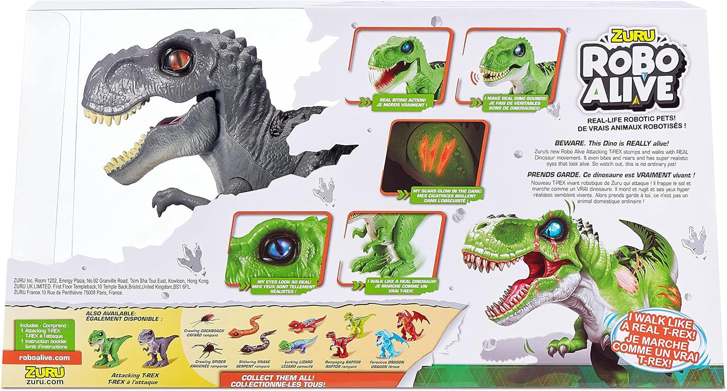 Robo Alive Attacking T-Rex Battery-Powered Robotic (Grey)