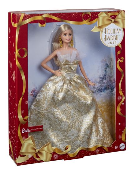 Barbie 2025 Gold Holiday Doll