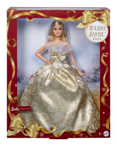 Barbie 2025 Gold Holiday Doll