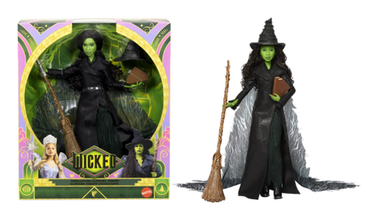 Wicked Part 2 Elphaba Deluxe Fashion Doll Removable Outfit And Accessories.
