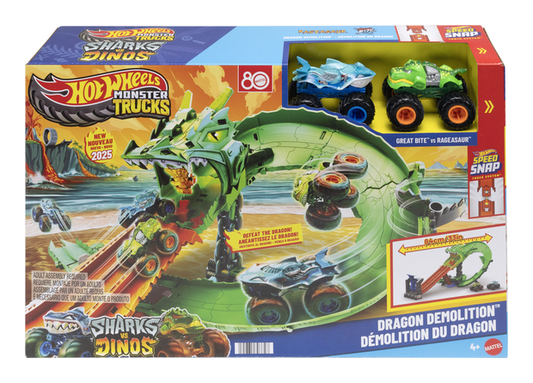 Hot Wheels MT Sharks vs Dinos Dragon Destruction