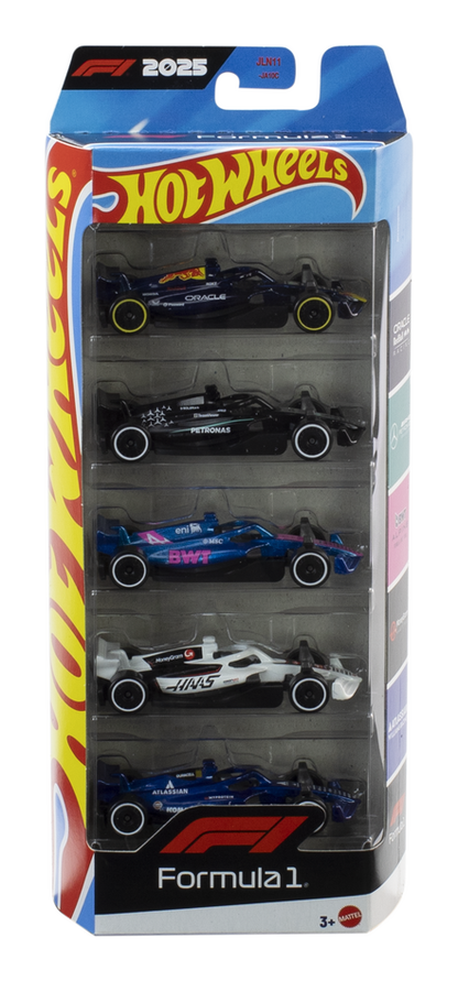 Hot Wheels 1:64 Scale 5-Pack Formula 1