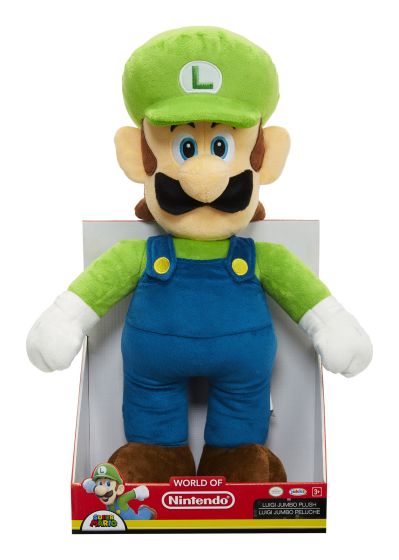 World of Nintendo Jumbo LUIGI From Super Mario Plush 20 Inches